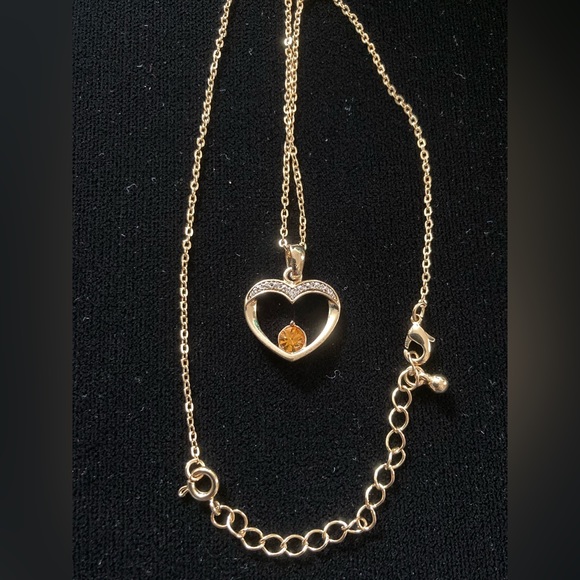 GP over basemetal Topaz CZ, 7 clear crystal elements 16”+3” ext Gift box for Mom - Picture 1 of 5